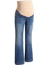 maternity-smooth-panel-flare-jeans-light-wash