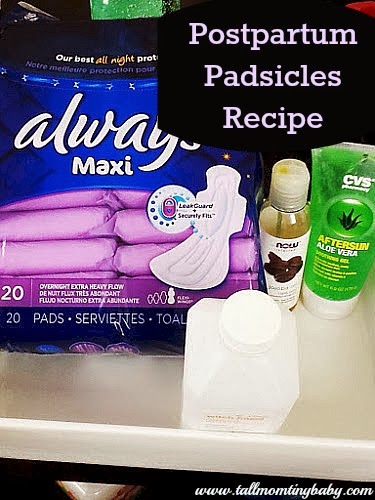 How to make post-birth and postpartum recovery pads - padsicles recipe - perfect for pregnant moms