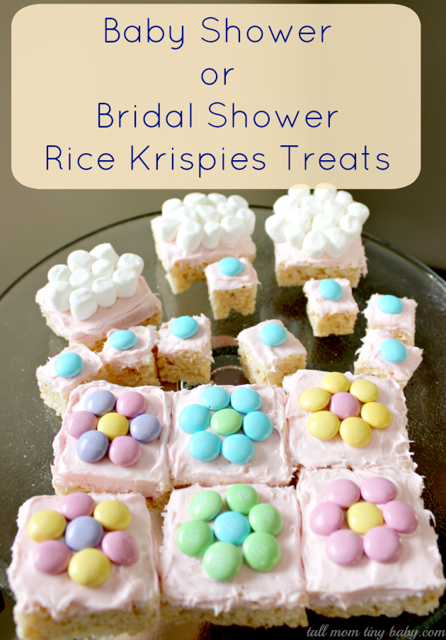 Baby Shower or Bridal Shower Rice Krispies Treat Snack